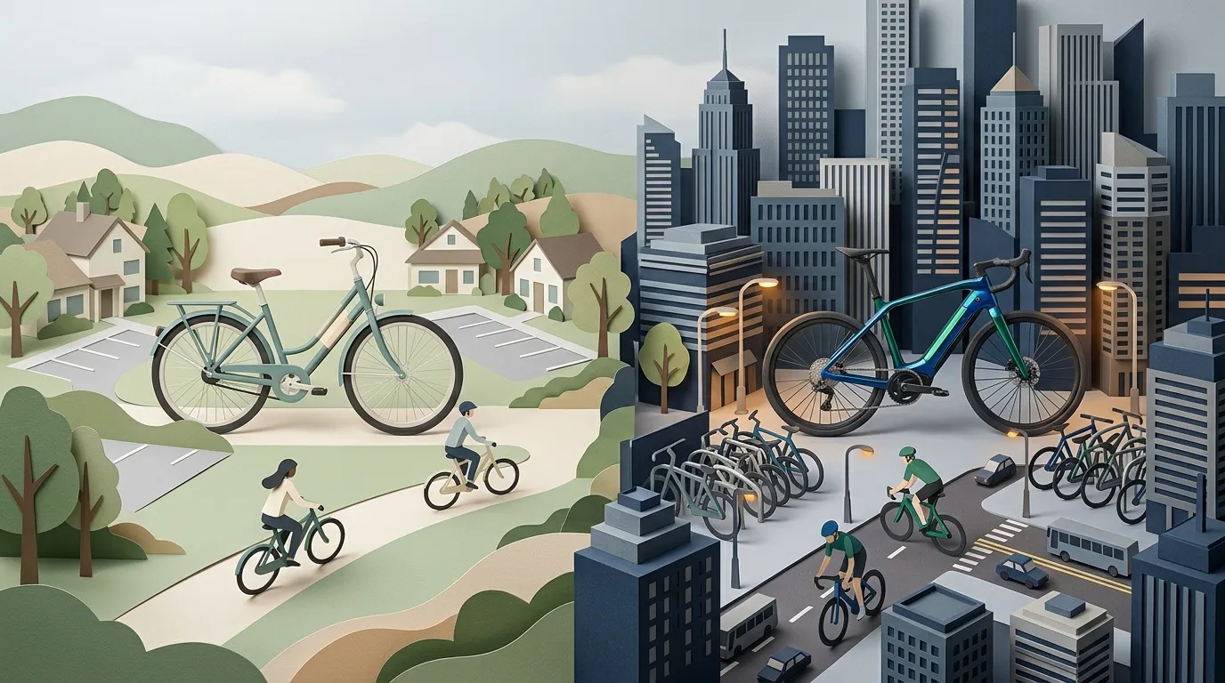 Comparaison vélos campagne et ville, modes transport durables